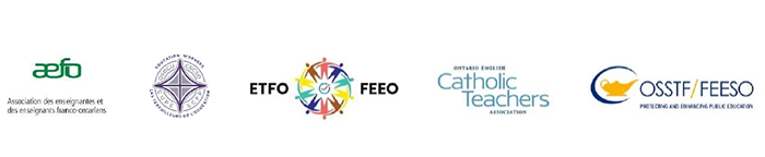 OTF-FEO, aefo, ETFO-FEEO, Catholic Teachers Association, OSSTF-FEESO