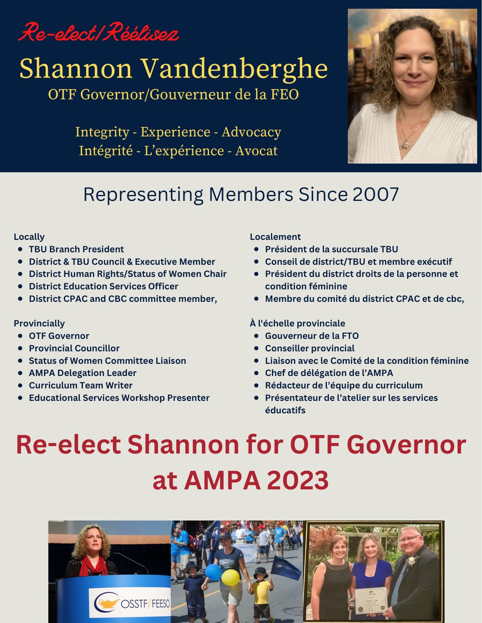 Shannon Vandenberghe - OTF Governor